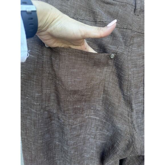 Inserch Collezione Italy Mens Brown Linen Pants Beach Wedding Size 34x28 - Picture 7 of 9
